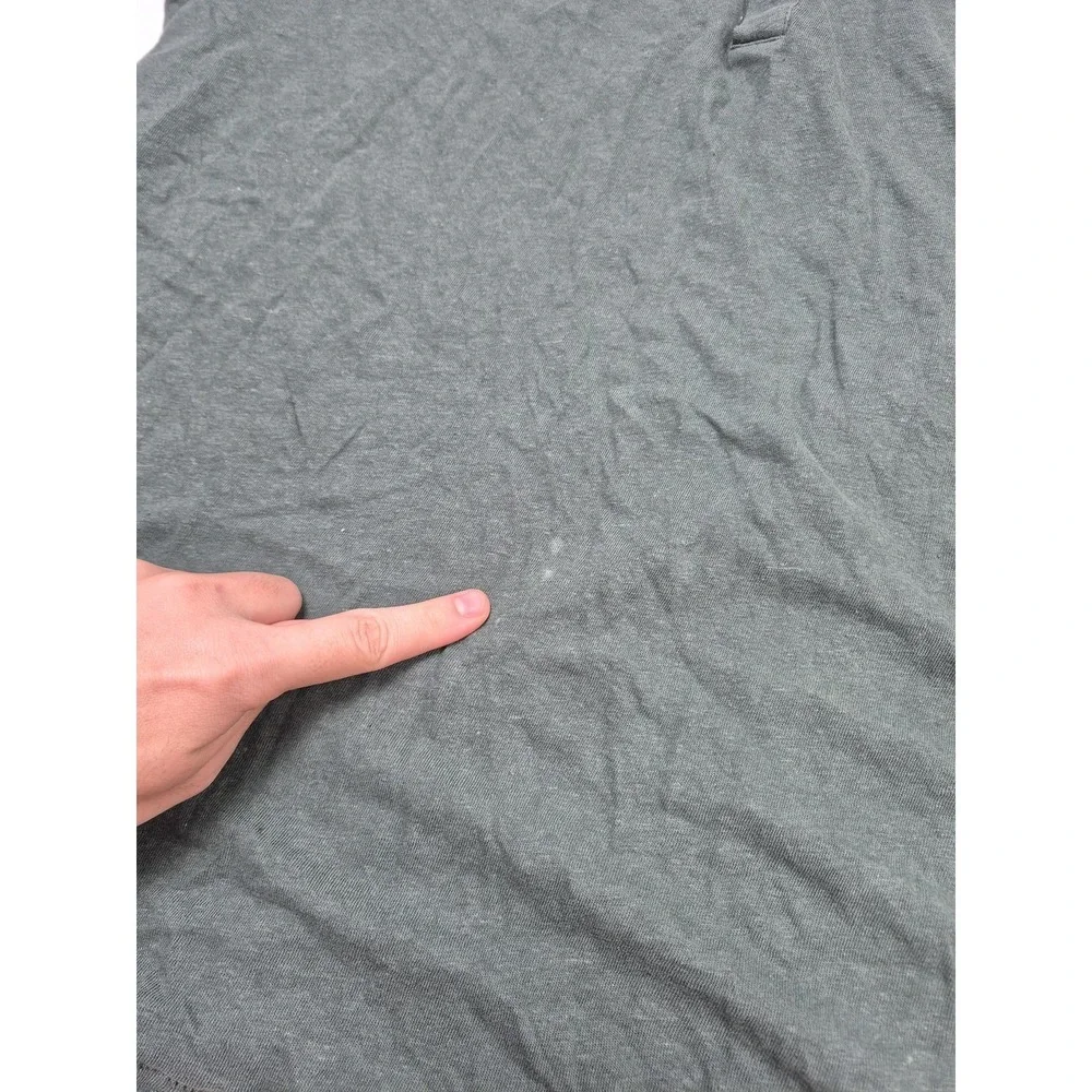Rag & Bone Polo Shirt Mens XL Green Linen Cotton Jersey Casual Lightweight